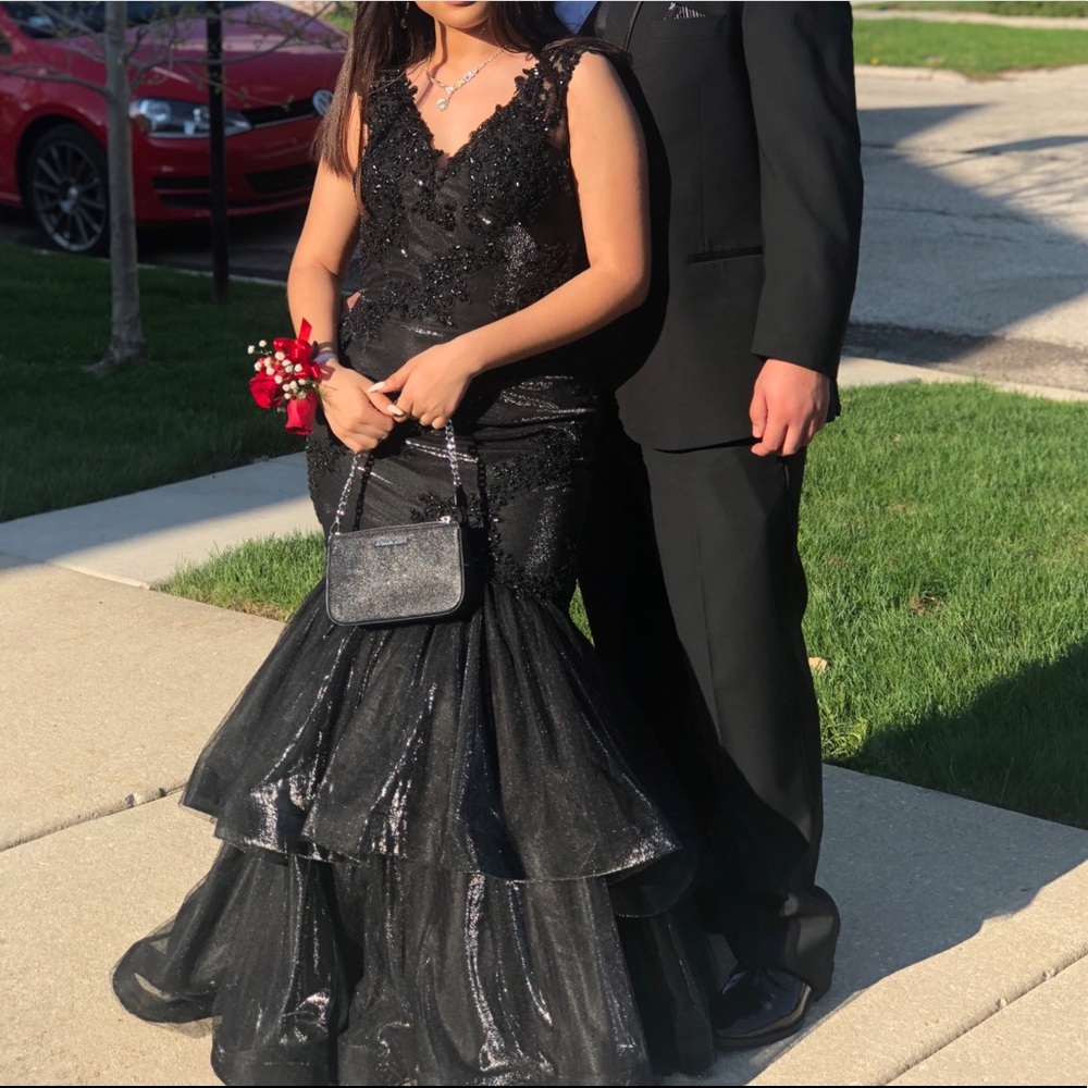 Black Mermaid Prom Dress